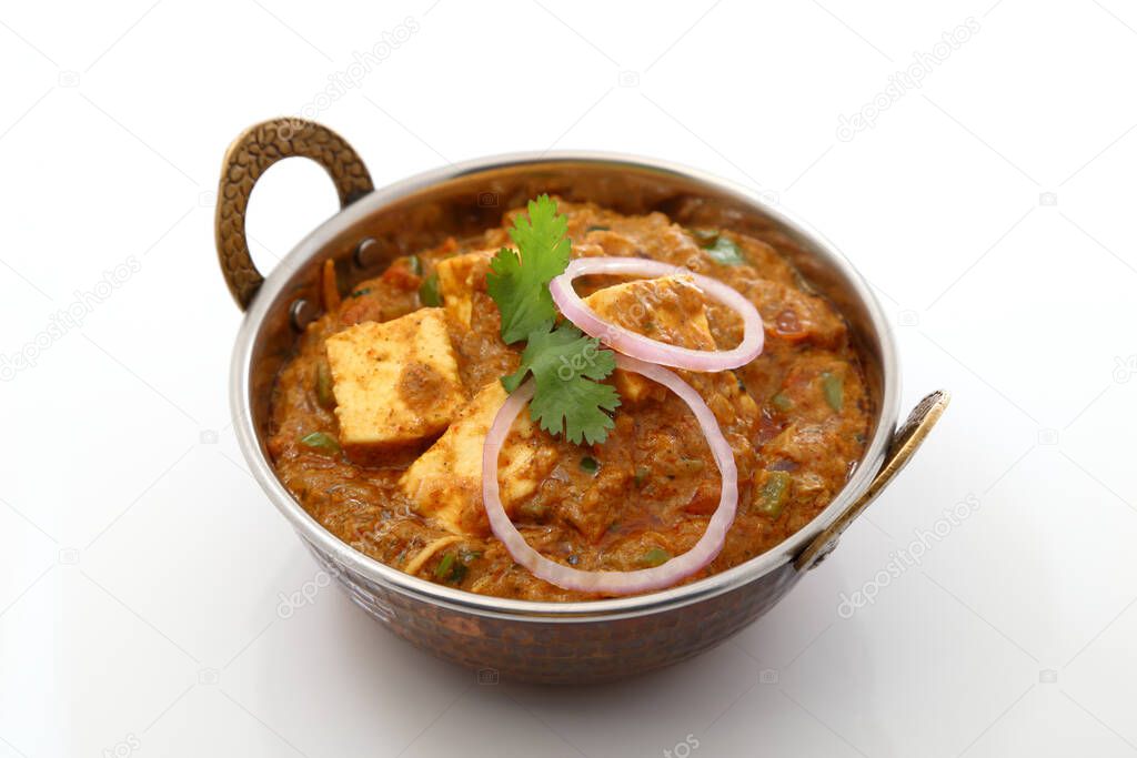 Indian food specialties. Indian food dish- Kadai Shahi Paneer or Paneer Lababdar.