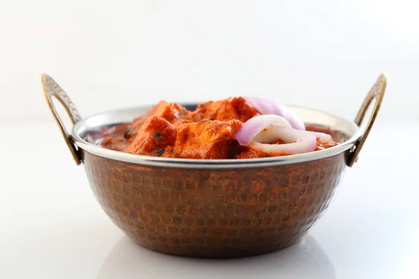 Indian Style Food Indian Curry Copper Brass Bowl — Stock Photo, Image