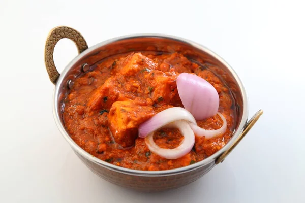 Indian Style Food Indian Curry Copper Brass Bowl — Stock Photo, Image