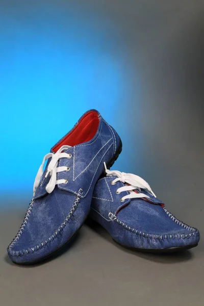 Μπλε Man Casual Παπούτσια — Φωτογραφία Αρχείου