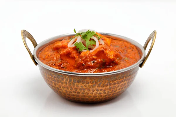 Indian Food Indian Curry Una Ciotola Rame — Foto Stock