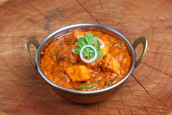 Indian Food Indian Curry Copper Brass Serving Bowl — Stock Photo, Image