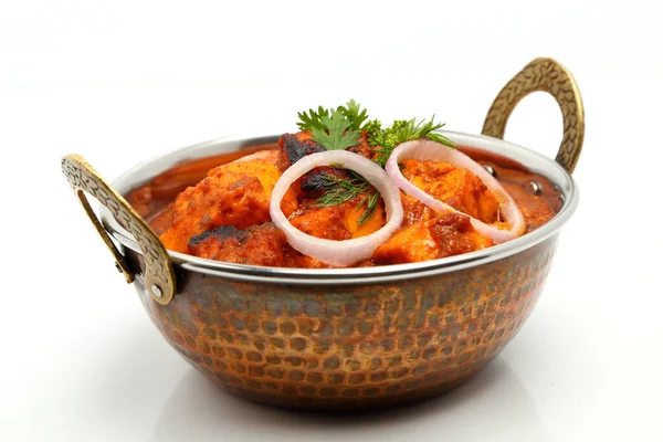 Comida India Curry Indio Tazón Latón Cobre —  Fotos de Stock