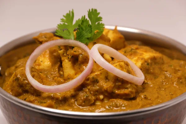 Indian Food Indian Curry Una Ciotola Rame — Foto Stock