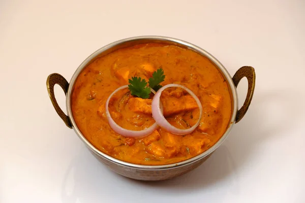 Paneer Butter Masala Або Cheese Cottage Curry Популярний Індійський Обід — стокове фото