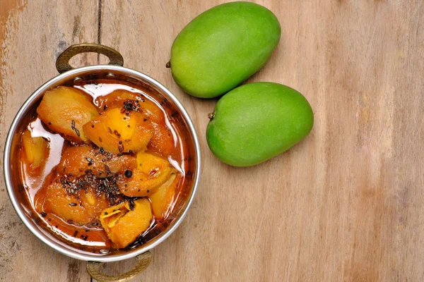 Groene Rauwe Mango Curry Indiase Rajasthani Stijl — Stockfoto