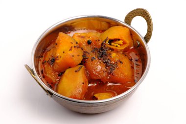 Hint ya da Rajasthani usulü yeşil mango körisi.
