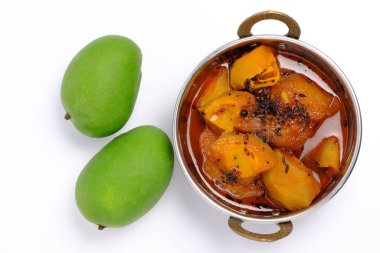 Hint ya da Rajasthani usulü yeşil mango körisi.