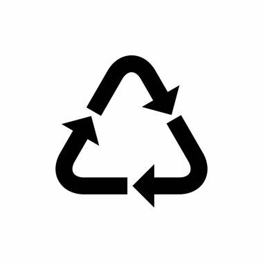 Plastik geri dönüşüm kodu ambalaj için uygulanır. Vektör işareti.