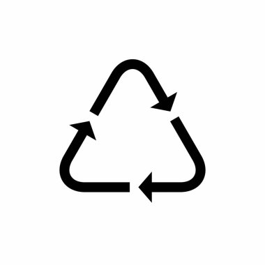 Plastik geri dönüşüm kodu ambalaj için uygulanır. Vektör işareti.