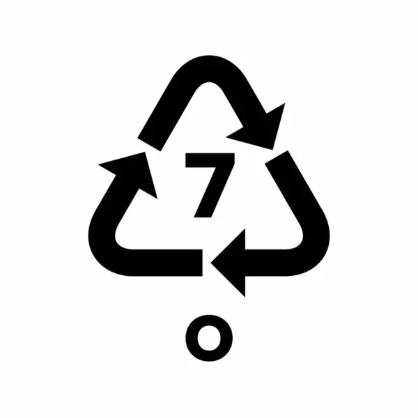 Code Recyclage Plastique Appliqué Aux Emballages Autres Signe Vectoriel — Image vectorielle