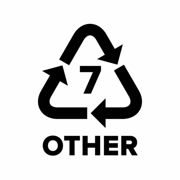 Plastik geri dönüşüm kodu ambalaj için uygulanır (O, Öteki). Vektör işareti.