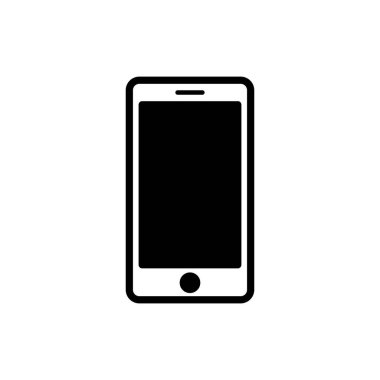 Cep telefonu simgesi. Basit düz sembol. Akıllı telefonun izole edilmiş vektör görüntüsü. Telefon pictogramı.