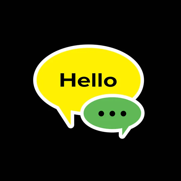Commentaire Icône Chat Symbole Bulle Vocale Image Colorée Message Texte — Image vectorielle