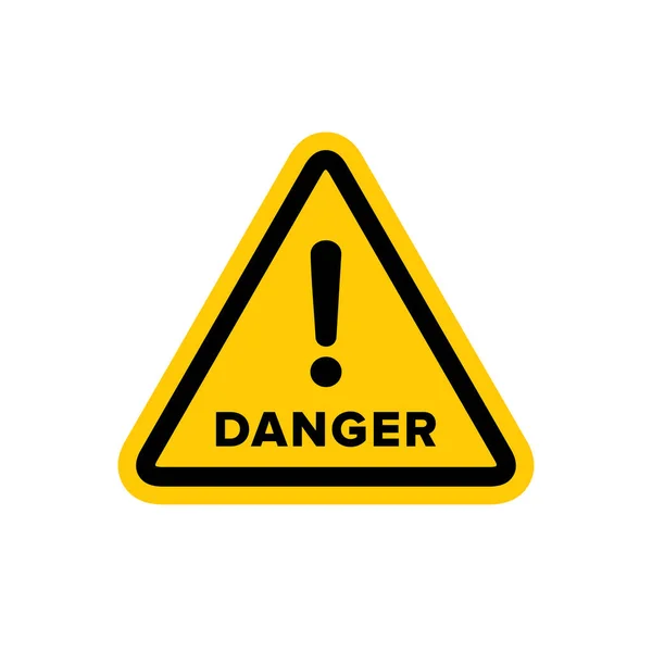 Hazard Warning Symbol Danger Sign Isolated Attention Icon Danger Warning — Stock Vector