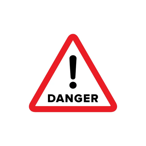 Символ Попередження Про Небезпеку Значок Небезпеки Ізольовано Значок Уваги Небезпечна — стоковий вектор