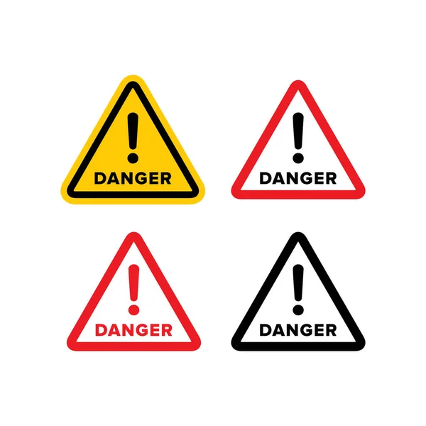 Символ Попередження Про Небезпеку Значок Небезпеки Ізольовано Значок Уваги Небезпечна — стоковий вектор