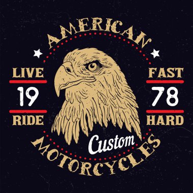 American Eagle motosiklet amblemi.