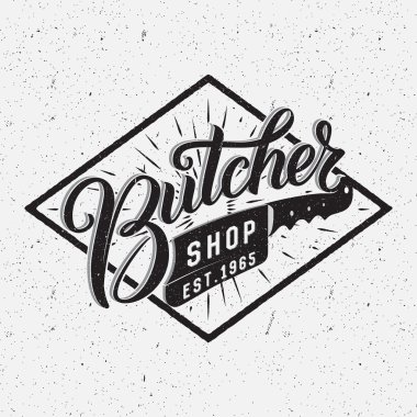 Kasap dükkanı logo.