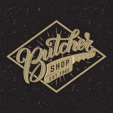 Kasap dükkanı logo.