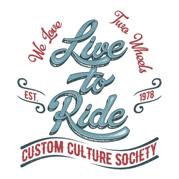 Logotipo da sociedade motociclista . — Vetor de Stock