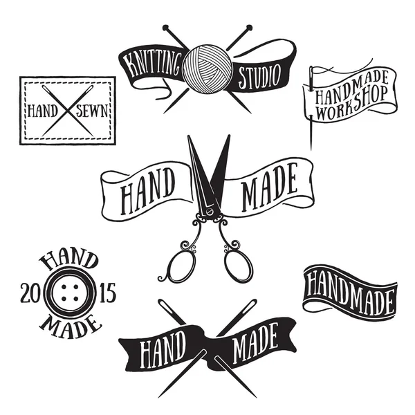 Handmade labels — Stock Vector