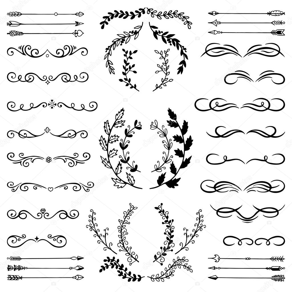 Set of Doodle Design Elements.