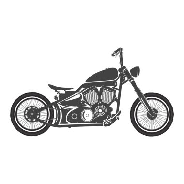 Eski vintage bobber motor. kafe racer Tema