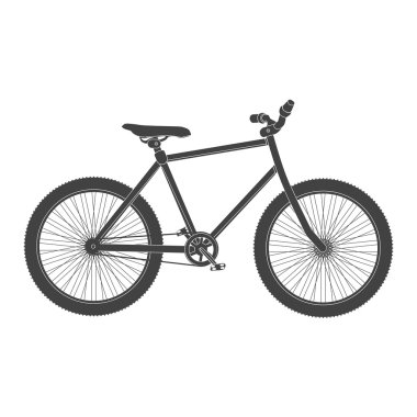 İzole siyah Mtb Bisiklet.