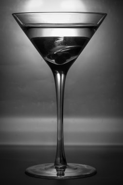 Vintage retro photo with martini isolated