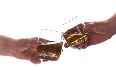 drinking alcohol, isolated