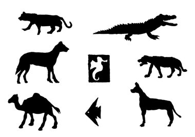 set of different animals. vector illustration