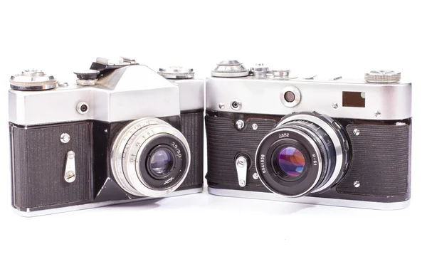 Retro kamery izolované — Stock fotografie