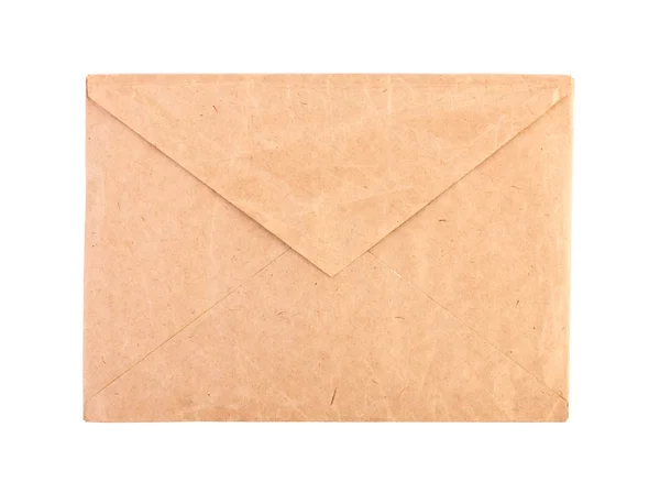 Envelope marrom vintage isolado close-up — Fotografia de Stock