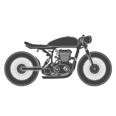 Vintage motosiklet. kafe racer Tema