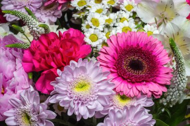 Arkaplan kullanımı için pastel renkte dekoratif çiçeklerin tam çerçevesi