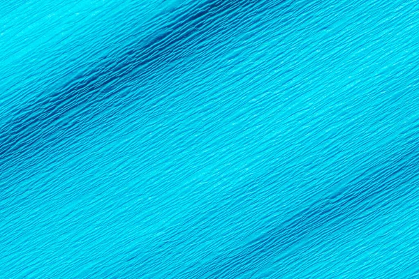 Detalhe Rugas Turquesa Azul Crepe Papel Fundo Textura — Fotografia de Stock
