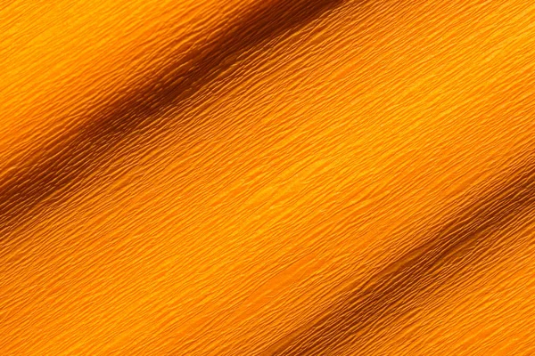 Detalhe Rugas Laranja Crepe Papel Fundo Textura — Fotografia de Stock