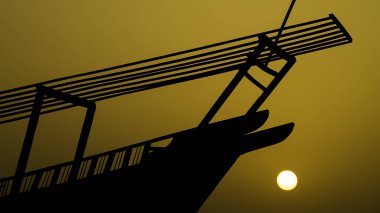 Geleneksel Arap Dhow Silueti