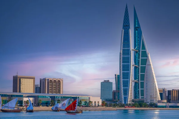 Dhow Tradicional Árabe Bahréin Bay Manama Reino Bahréin —  Fotos de Stock
