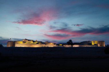 Manama, Kingdom of Bahrain- June 10th 2021 : Night view of Bahrain Fort