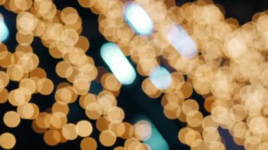 Soyut bulanık Noel ışıkları Bokeh, Yeni Yıl arkaplanı.