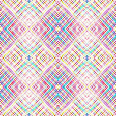 Geometrik desen. El çizim suluboya. Kavşak şeritler