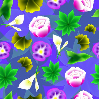 Sorunsuz çiçek arka plan. Parlak, birim şekil