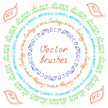 Fırça - Eko Dostu, doğa, ekoloji, çevre vektör