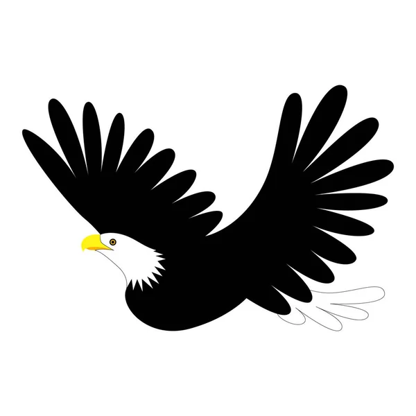 Adelaar vector logo template. Vliegende adelaar geïsoleerd op wit. — Stockvector