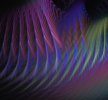 Abstract fractal feathers