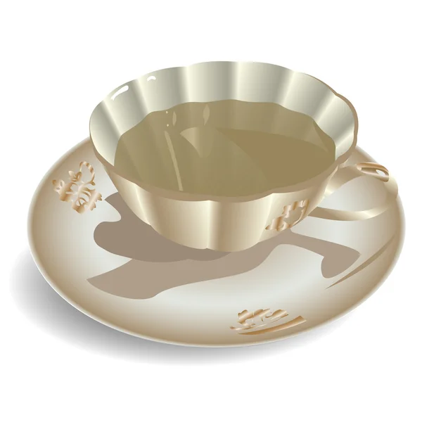 Чашка векторной иллюстрации чая — стоковый вектор