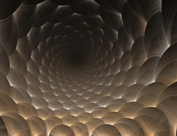 Απλή fractal μορφή τρόπου διεξαγωγής των γύρο κηρήθρα — Φωτογραφία Αρχείου