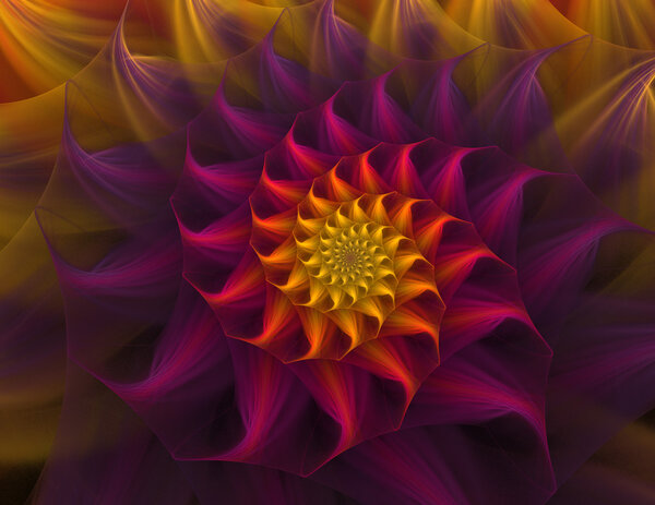 Flower abstract fractal background